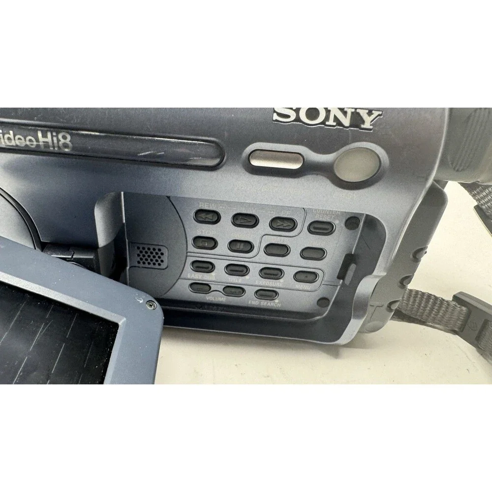 FOR PARTS - Sony Handycam CCD-TRV128 Hi-8 Analog Chrome Blue Camcorder